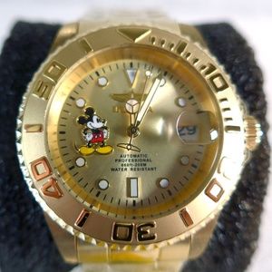 NWT Invicta Disney Limited Edition Mickey Mouse Men’s Automatic 40mm Gold Watch
